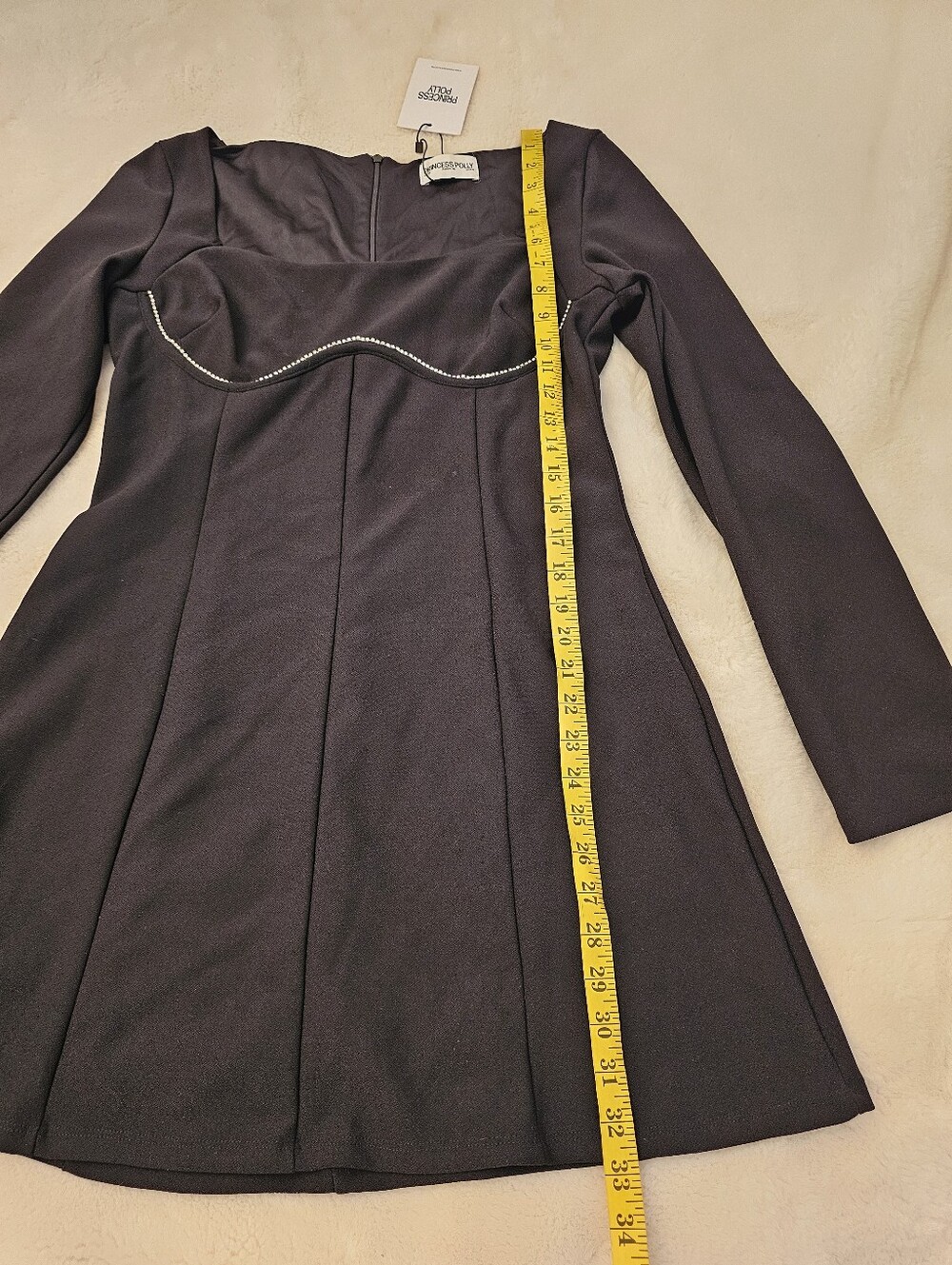 New Princess Polly Lunara Long Sleeve Mini Dress Size 12 - Picture 5 of 13